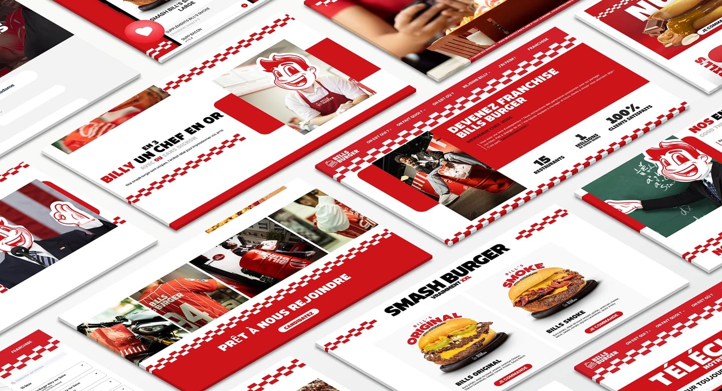 Bills Burger, écrans du projet